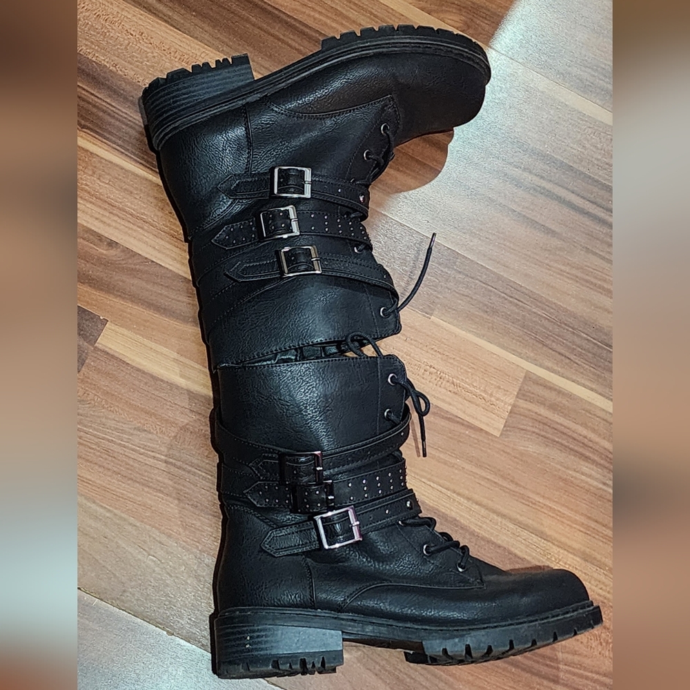 Torrid Strappy Combat Boots (Wide) - Picture 6 of 10